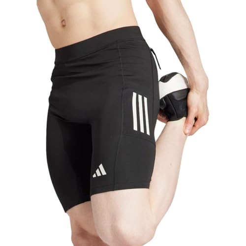adidas Own The Run Mens Short Running Tights - Black at Amazon